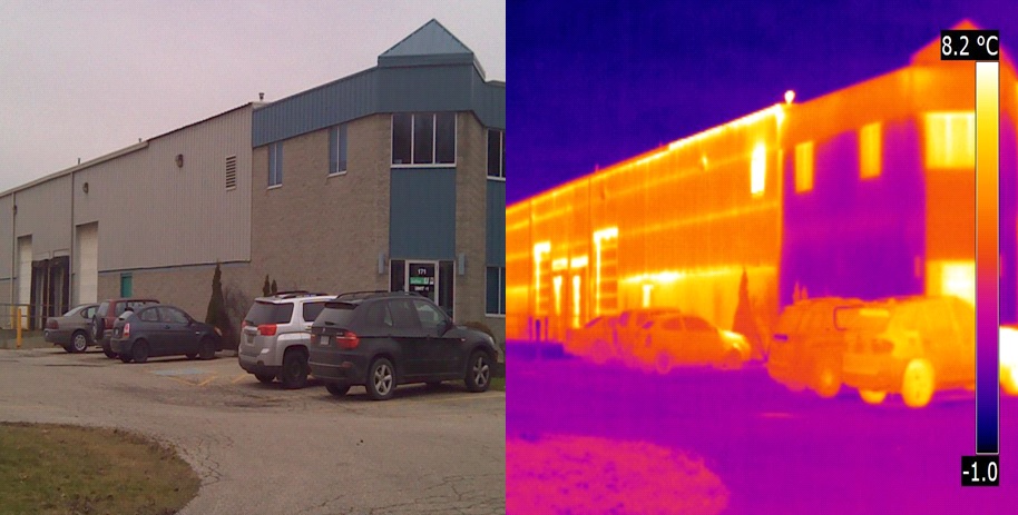 before after thermal imaging air leakage solutions