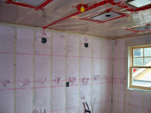 Blown-in Wall System After