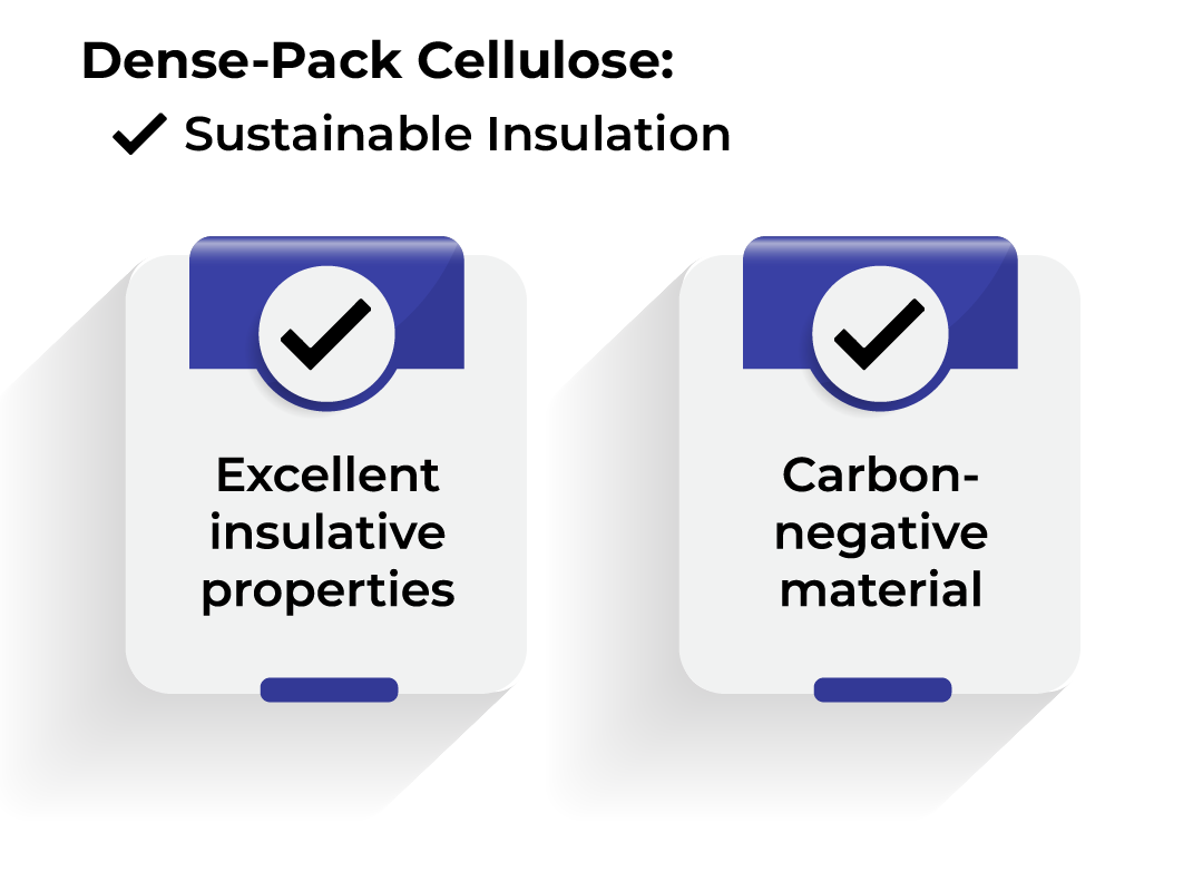 dense-pack cellulose sustainable insulation option